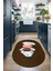 Dijital Baskılı Kaymaz Yıkanabilir Renkli Modern Oval Mutfak Halısı, N-O-Mutfak-05-Kahve, 4