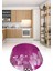Dijital Baskılı Kaymaz Yıkanabilir Renkli Modern Oval Mutfak Halısı, N-O-Mutfak-24-Mor, 4
