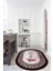 Dijital Baskılı Kaymaz Yıkanabilir Kitchen Yazılı Oval Mutfak Halısı, N-O-Mutfak-48-Pembe, 2