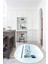 Dijital Baskılı Kaymaz Yıkanabilir Kitchen Yazılı Oval Mutfak Halısı, N-O-Mutfak-49-Mavi, 2