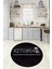 Dijital Baskılı Kaymaz Yıkanabilir Kitchen Yazılı Yuvarlak Mutfak Halısı, N-Y-Mutfak-49-Siyah, 3