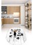 Dijital Baskılı Kaymaz Yıkanabilir Renkli Modern Oval Mutfak Halısı, N-O-Mutfak-39-Beyaz, 1