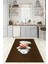 Dijital Baskılı Kaymaz Taban Yıkanabilir Renkli Modern Mutfak Halısı, N-Mutfak-05-Kahve, 2