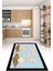 Dijital Baskılı Kaymaz Taban Yıkanabilir Kitchen Yazılı Mutfak Halısı, N-Mutfak-18-Mavi, 5