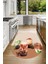 3D Dijital Baskılı Kaymaz Yıkanabilir Renkli Modern Oval Mutfak Halısı, N-O-Mutfak-37-Kahve, 5
