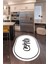 Dijital Baskılı Kaymaz Yıkanabilir Kitchen Yazılı Oval Mutfak Halısı, N-O-Mutfak-42-Beyaz, 2