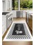 Dijital Baskılı Kaymaz Taban Yıkanabilir Kitchen Yazılı Mutfak Halısı, N-Mutfak-48-Antrasit, 4