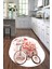Dijital Baskılı Kaymaz Yıkanabilir Renkli Modern Oval Mutfak Halısı, N-O-Mutfak-21-Kırmızı, 2