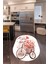 Dijital Baskılı Kaymaz Yıkanabilir Renkli Modern Oval Mutfak Halısı, N-O-Mutfak-21-Kırmızı, 5