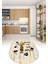 Dijital Baskılı Kaymaz Yıkanabilir Renkli Modern Oval Mutfak Halısı, N-O-Mutfak-39-Kahve, 1