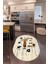 Dijital Baskılı Kaymaz Yıkanabilir Renkli Modern Oval Mutfak Halısı, N-O-Mutfak-39-Kahve, 2