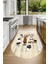 Dijital Baskılı Kaymaz Yıkanabilir Renkli Modern Oval Mutfak Halısı, N-O-Mutfak-39-Kahve, 5