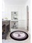 Dijital Baskılı Kaymaz Yıkanabilir Kitchen Yazılı Yuvarlak Mutfak Halısı, N-Y-Mutfak-48-Mor, 2