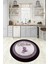 Dijital Baskılı Kaymaz Yıkanabilir Kitchen Yazılı Yuvarlak Mutfak Halısı, N-Y-Mutfak-48-Mor, 3