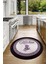 Dijital Baskılı Kaymaz Yıkanabilir Kitchen Yazılı Yuvarlak Mutfak Halısı, N-Y-Mutfak-48-Mor, 4