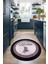 Dijital Baskılı Kaymaz Yıkanabilir Kitchen Yazılı Yuvarlak Mutfak Halısı, N-Y-Mutfak-48-Mor, 5