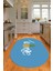Dijital Baskılı Kaymaz Yıkanabilir Home Yazılı Oval Mutfak Halısı, N-O-Mutfak-31-Mavi, 1