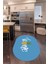 Dijital Baskılı Kaymaz Yıkanabilir Home Yazılı Oval Mutfak Halısı, N-O-Mutfak-31-Mavi, 3