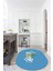 Dijital Baskılı Kaymaz Yıkanabilir Home Yazılı Oval Mutfak Halısı, N-O-Mutfak-31-Mavi, 4