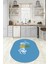 Dijital Baskılı Kaymaz Yıkanabilir Home Yazılı Oval Mutfak Halısı, N-O-Mutfak-31-Mavi, 5