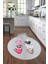Dijital Baskılı Kaymaz Yıkanabilir Renkli Modern Yuvarlak Mutfak Halısı, N-Y-Mutfak-07-Gri, 4