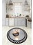 Dijital Baskılı Kaymaz Yıkanabilir Renkli Modern Yuvarlak Mutfak Halısı, N-Y-Mutfak-08-Siyah, 1