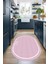 Dijital Baskılı Kaymaz Yıkanabilir Renkli Modern Oval Mutfak Halısı, N-O-Mutfak-06-Pembe, 4