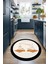 Dijital Baskılı Kaymaz Yıkanabilir Kitchen Yazılı Yuvarlak Mutfak Halısı, N-Y-Mutfak-18-Krem, 2