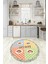 Dijital Baskılı Kaymaz Yıkanabilir Renkli Modern Yuvarlak Mutfak Halısı, N-Y-Mutfak-36-Krem, 5