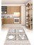 Dijital Baskılı Kaymaz Taban Yıkanabilir Renkli Modern Mutfak Halısı, N-Mutfak-14-Beyaz, 5