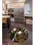 3D Dijital Baskılı Kaymaz Yıkanabilir Renkli Modern Yuvarlak Mutfak Halısı, N-Y-Mutfak-19-Kahve, 5