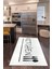 Dijital Baskılı Kaymaz Taban Yıkanabilir Kitchen Yazılı Mutfak Halısı, N-Mutfak-49-Beyaz, 1