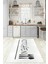 Dijital Baskılı Kaymaz Taban Yıkanabilir Kitchen Yazılı Mutfak Halısı, N-Mutfak-49-Beyaz, 3