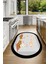 Dijital Baskılı Kaymaz Yıkanabilir Kitchen Yazılı Oval Mutfak Halısı, N-O-Mutfak-18-Gri, 1
