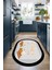 Dijital Baskılı Kaymaz Yıkanabilir Kitchen Yazılı Oval Mutfak Halısı, N-O-Mutfak-18-Gri, 2