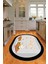 Dijital Baskılı Kaymaz Yıkanabilir Kitchen Yazılı Oval Mutfak Halısı, N-O-Mutfak-18-Gri, 4