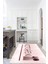 Dijital Baskılı Kaymaz Taban Yıkanabilir Kitchen Yazılı Mutfak Halısı, N-Mutfak-49-Pembe, 2