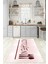 Dijital Baskılı Kaymaz Taban Yıkanabilir Kitchen Yazılı Mutfak Halısı, N-Mutfak-49-Pembe, 3