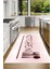 Dijital Baskılı Kaymaz Taban Yıkanabilir Kitchen Yazılı Mutfak Halısı, N-Mutfak-49-Pembe, 4
