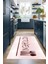 Dijital Baskılı Kaymaz Taban Yıkanabilir Kitchen Yazılı Mutfak Halısı, N-Mutfak-49-Pembe, 5