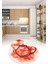 Dijital Baskılı Kaymaz Yıkanabilir Renkli Modern Oval Mutfak Halısı, N-O-Mutfak-23-Kırmızı, 4