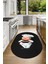 Dijital Baskılı Kaymaz Yıkanabilir Renkli Modern Oval Mutfak Halısı, N-O-Mutfak-05-Antrasit, 3