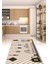 Dijital Baskılı Kaymaz Taban Yıkanabilir Renkli Modern Mutfak Halısı, N-Mutfak-32-Siyah, 2