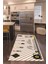 Dijital Baskılı Kaymaz Taban Yıkanabilir Renkli Modern Mutfak Halısı, N-Mutfak-32-Siyah, 3