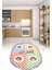 Dijital Baskılı Kaymaz Yıkanabilir Renkli Modern Oval Mutfak Halısı, N-O-Mutfak-36-Renkli, 2