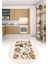 3D Dijital Baskılı Kaymaz Yıkanabilir Renkli Modern Oval Mutfak Halısı, N-O-Mutfak-35-Kahve, 2