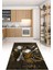 3D Dijital Baskılı Kaymaz Taban Yıkanabilir Renkli Modern Mutfak Halısı, N-Mutfak-19-Kahve, 4