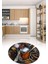 3D Dijital Baskılı Kaymaz Yıkanabilir Renkli Modern Yuvarlak Mutfak Halısı, N-Y-Mutfak-19-Renkli, 4