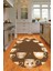 Dijital Baskılı Kaymaz Yıkanabilir Renkli Modern Oval Mutfak Halısı, N-O-Mutfak-26-Kahve, 2