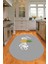 Dijital Baskılı Kaymaz Yıkanabilir Home Yazılı Oval Mutfak Halısı, N-O-Mutfak-31-Gri, 1